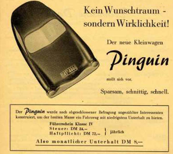 Pinguin Werbeanzeige (Sammlung Friedhelm Wessel)